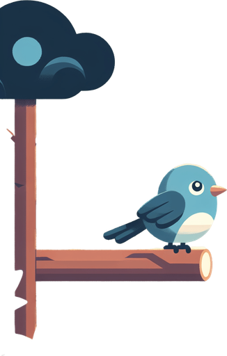 Bird.
Single Game Texture.  In-Game asset.  2d.  Blank background.  High contrast.  No shadows