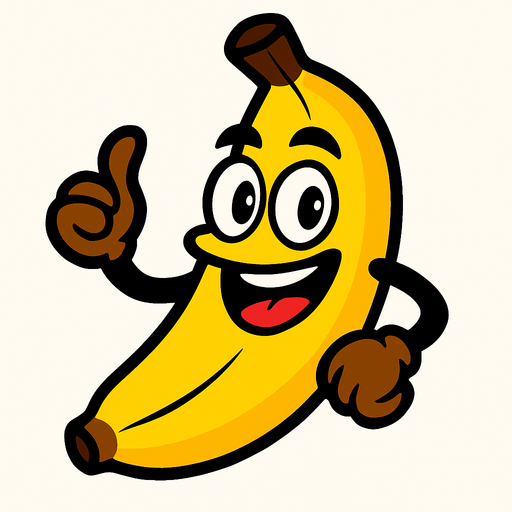 platano animado.
In-Game asset.  2d.  High contrast.  No shadows
