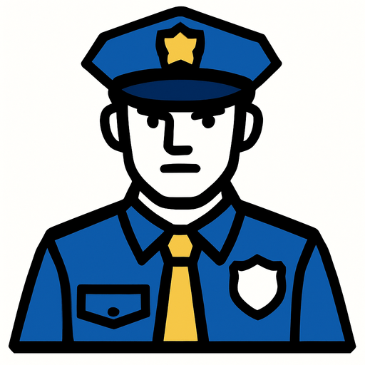 Police.
In-Game asset.  2d.  High contrast.  No shadows