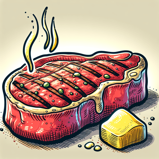 a cartoon steak
