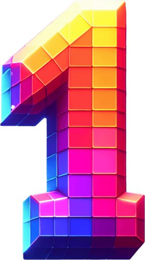 bright number 1. 3d. extra life type. vivid colours..
Single Game Texture. In-Game asset. 2d. Blank background. High contrast. No shadows.