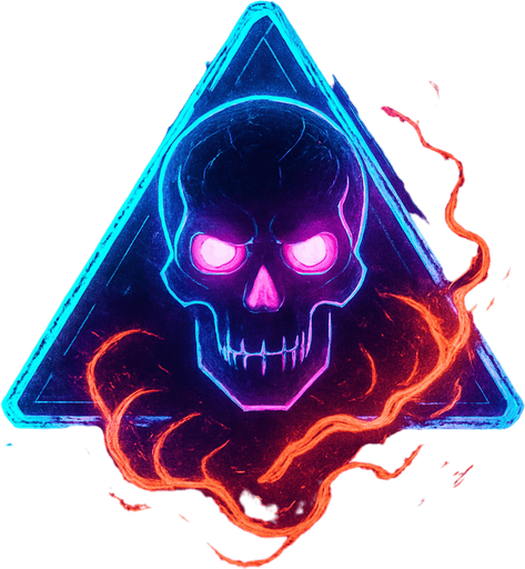 Ability icon 'weakness curse' . cyberpunk. abstract. Futuer. different colors. HD colors