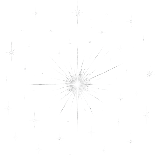 white sparkles emiting from the center. back background