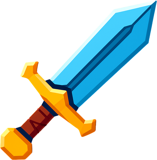 Sword.
In-Game asset.  2d.  High contrast.  No shadows