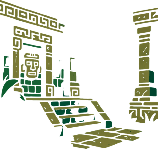 The background for the inside of an ancient jungle temple.
In-Game asset.  2d.  High contrast.  No shadows