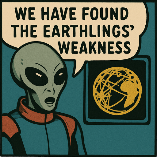 Make sure spelling in speech bubble is correct "We have found the earthlings weakness"
