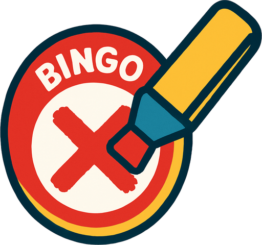 Bingo Mark.
In-Game asset.  2d.  High contrast.  No shadows