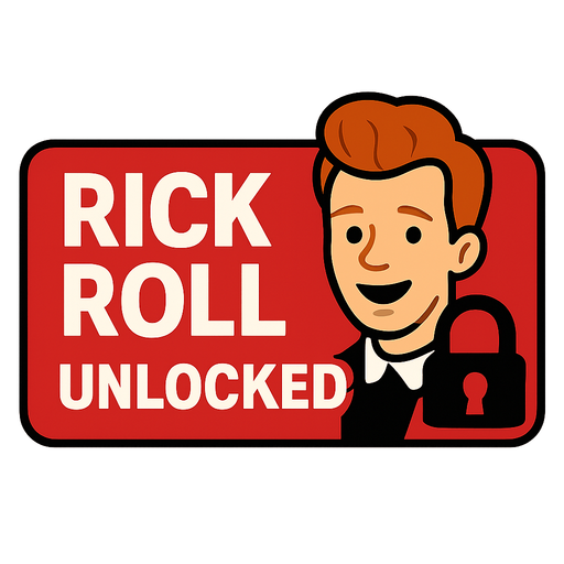 Rick roll unlocked button.
In-Game asset.  2d.  High contrast.  No shadows