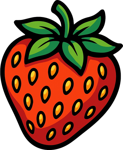 çilek.
In-Game asset.  2d.  High contrast.  No shadows