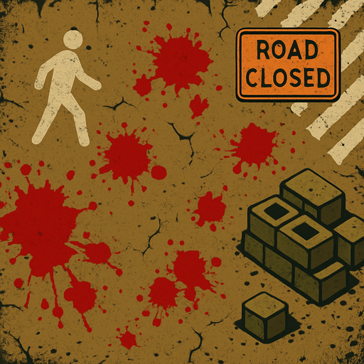 A top view background for a zombie game.
In-Game asset.  2d.  High contrast.  No shadows