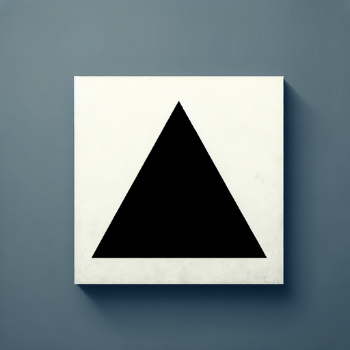 Triangle
=
Single Game Texture. In-Game asset. 2d. Blank background. High contrast. No shadows.