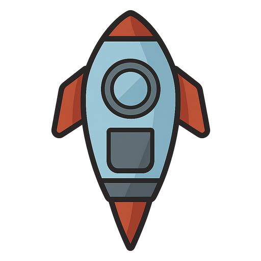 a spaceship. No background. Transparent background. Blank background. No shadows. 2d. In-Game asset. flat