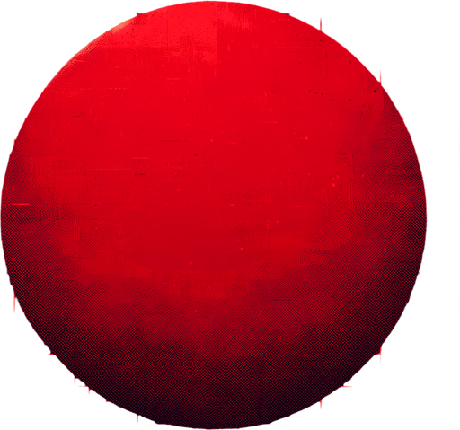red circle.
Single Game Texture.  In-Game asset.  2d.  Blank background.  High contrast.  No shadows