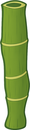 
green sugar cane. No background. Transparent background. Blank background. No shadows. 2d. In-Game asset. flat