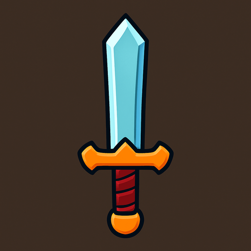 Sword.
In-Game asset.  2d.  High contrast.  No shadows