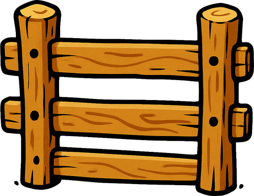 una valla de corral animada.
In-Game asset.  2d.  High contrast.  No shadows