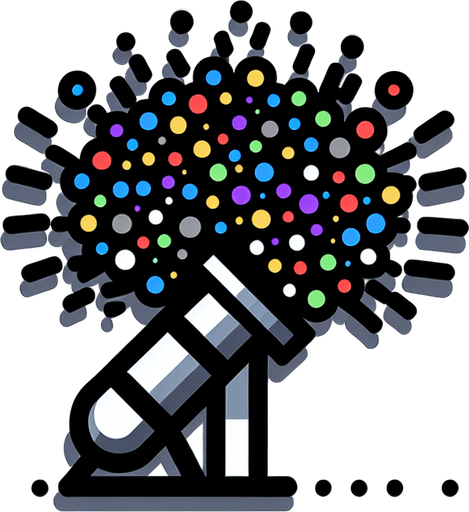 confetti popper.
Single Game Texture. In-Game asset. 2d. Blank background. High contrast. No shadows.