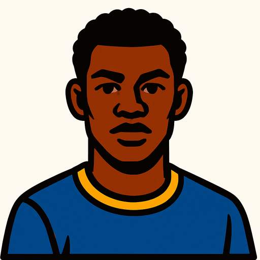 black man.
In-Game asset.  2d.  High contrast.  No shadows