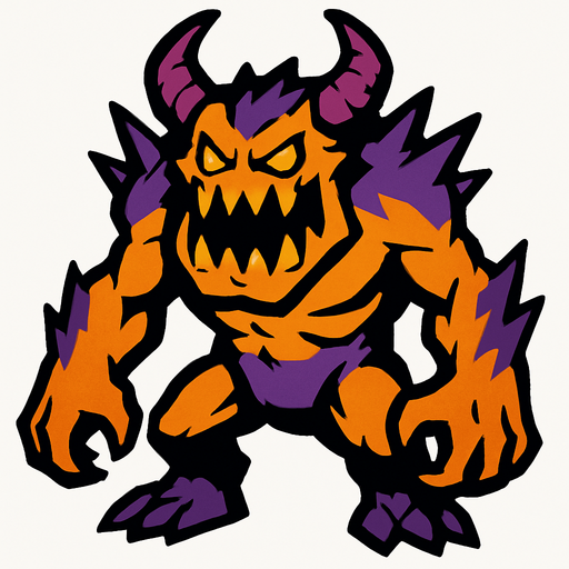 Monster.
In-Game asset.  2d.  High contrast.  No shadows