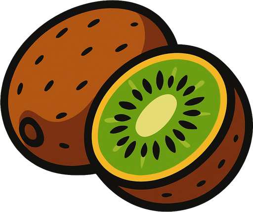 Kiwi.
In-Game asset.  2d.  High contrast.  No shadows