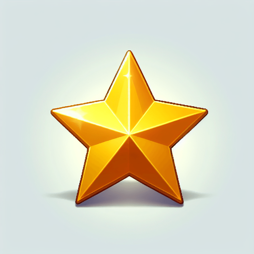 A little golden star..
Single Game Texture. In-Game asset. 2d. Blank background. High contrast. No shadows.