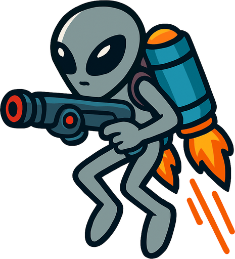 Place laser cannon in both hands holding it like a shotgun