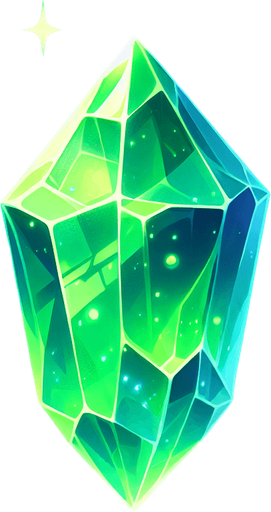 Could also be a green crystal pulsing with soft light..
Single Game Texture.  In-Game asset.  2d.  Blank background.  High contrast.  No shadows