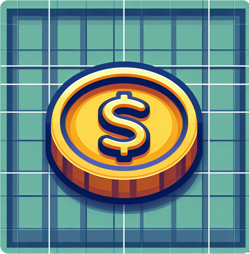 coin, hd colors.
Single Game Texture.  In-Game asset.  2d.  Blank background.  High contrast.  No shadows