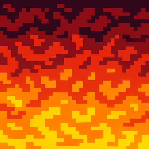 Genera una imagen de lava pixel.
In-Game asset.  2d.  High contrast.  No shadows