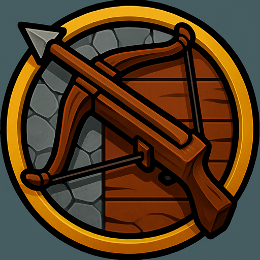 Rock and wood circle, decorated with a ring of gold. The turret is a huge heavy crosbow