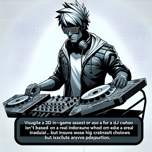 Dj Alock.
Single Game Texture. In-Game asset. 2d. Blank background. High contrast. No shadows.