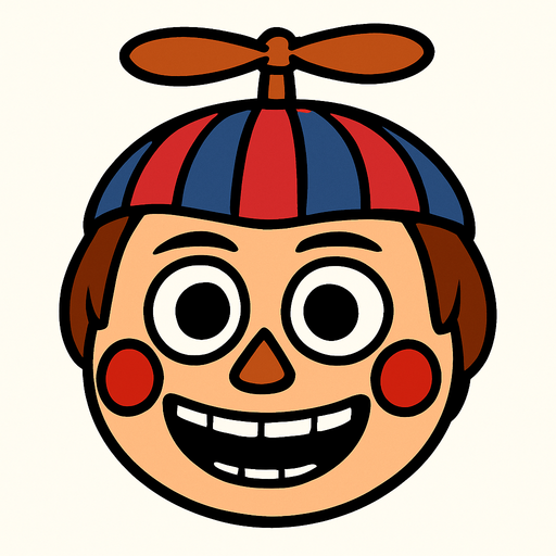 balloon boy head.
In-Game asset.  2d.  High contrast.  No shadows