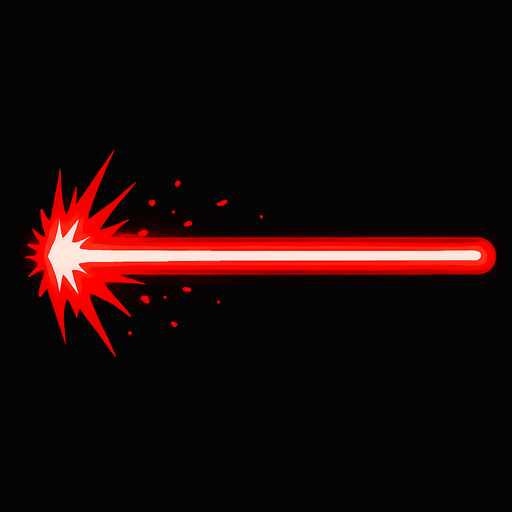 A huge Laser beam, red.
In-Game asset.  2d.  High contrast.  No shadows