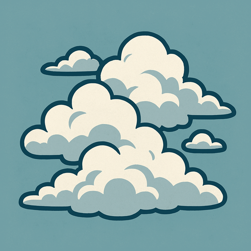 cloudy.
In-Game asset.  2d.  High contrast.  No shadows