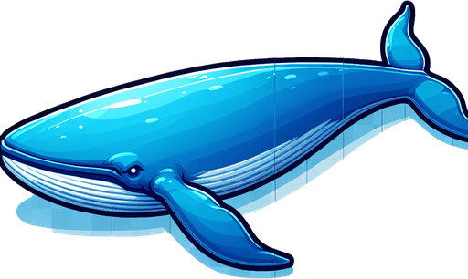 Blue Whale.
Single Game Texture.  In-Game asset.  2d.  Blank background.  No shadows