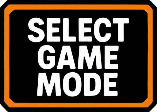 Select game mode button.
In-Game asset.  2d.  High contrast.  No shadows