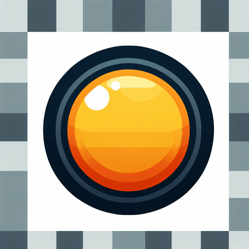Simple flat icon, 200x200pixels, one bright color circle with border. No shadows, top down view, transparent background.
Single Game Texture. In-Game asset. 2d. Blank background. High contrast. No shadows.