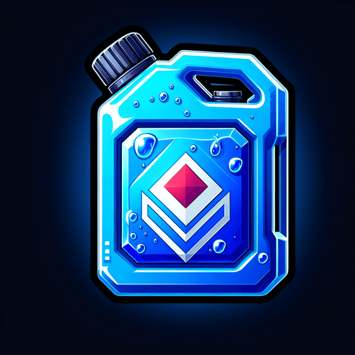 blue jetfuel.
Single Game Texture. In-Game asset. 2d. Blank background. High contrast. No shadows.