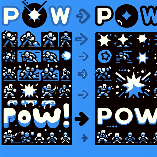 pow effect.
Single Game Texture. In-Game asset. 2d. Blank background. High contrast. No shadows.