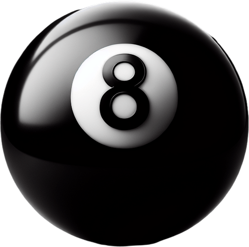 the 8 balls from pool.
In-Game asset. Blank background. High contrast.