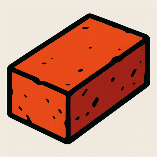 Make a singular brick.
In-Game asset.  2d.  High contrast.  No shadows flat