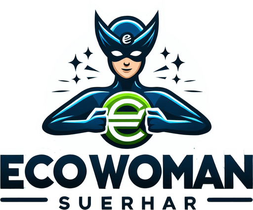 3d logo for the "Ecowoman" super hero with just the text.