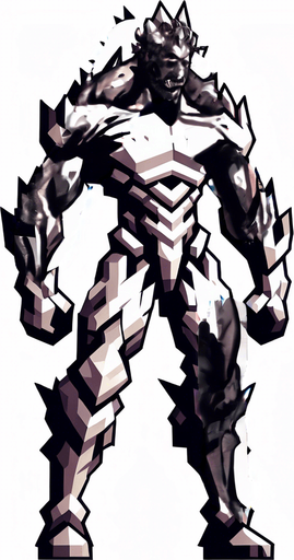 Make his whole body look destroyed.