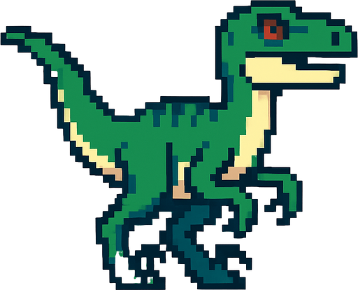 Veliciraptor pixel.
In-Game asset.  2d.  High contrast.  No shadows