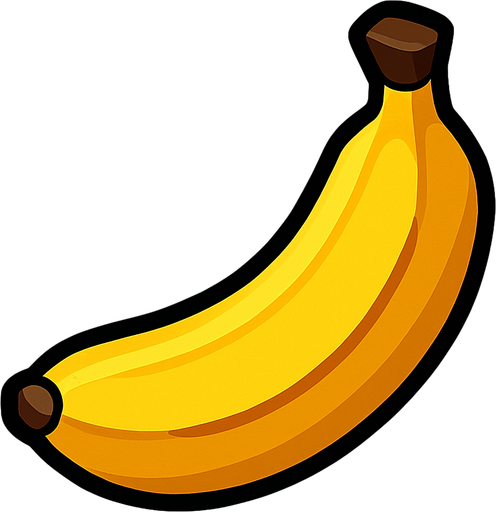 banana.
In-Game asset.  2d.  High contrast.  No shadows