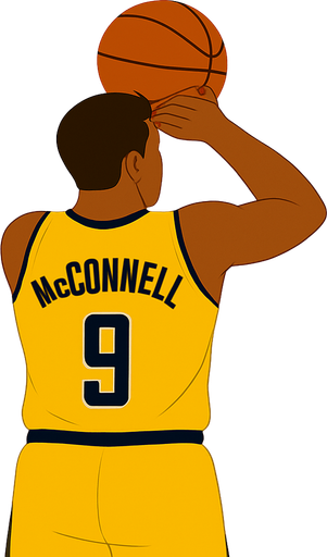 Make player TJ mconnel in a yellow pacers jersey
