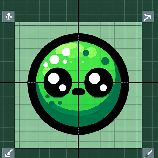 Make A Topdown Green Ball With Eyes.
Single Game Texture.  In-Game asset.  2d.  Blank background.  High contrast.  No shadows