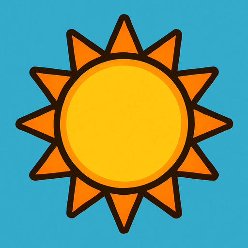 Sunny weather.
In-Game asset.  2d.  High contrast.  No shadows
