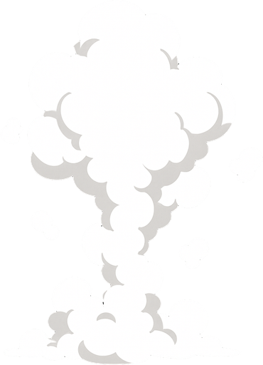 white smoke look on top.
In-Game asset.  2d.  High contrast.  No shadows