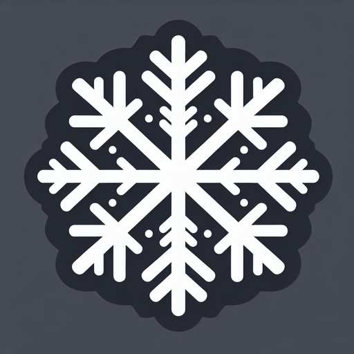 simple snowflake In-Game asset. 2d. Blank background. High contrast. No shadows. Single Game Texture. In-Game asset. 2d. Blank background. High contrast. No shadows.